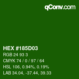 カラーコード: HEX #185D03 | qconv.com