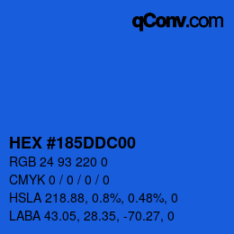 Color code: HEX #185DDC00 | qconv.com
