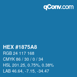 Color code: HEX #1875A8 | qconv.com