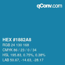 Color code: HEX #1882A8 | qconv.com