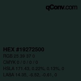 Color code: HEX #19272500 | qconv.com