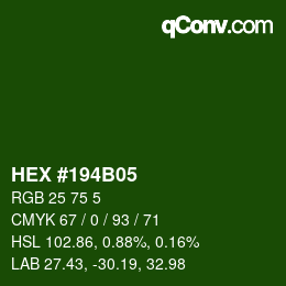 カラーコード: HEX #194B05 | qconv.com