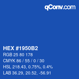 Color code: HEX #1950B2 | qconv.com