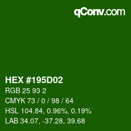 Color code: HEX #195D02 | qconv.com