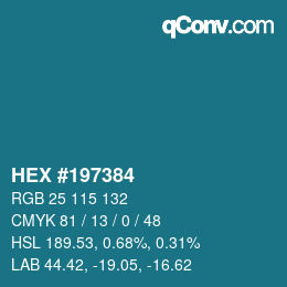 Color code: HEX #197384 | qconv.com