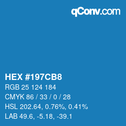 Color code: HEX #197CB8 | qconv.com