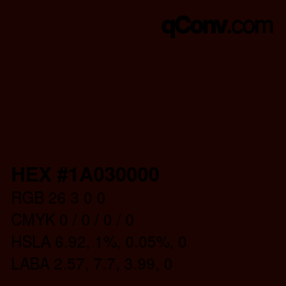 Code couleur: HEX #1A030000 | qconv.com