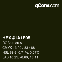 Color code: HEX #1A1E05 | qconv.com