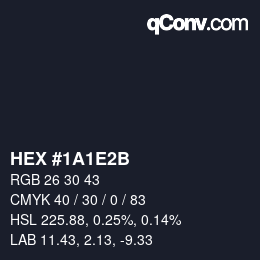 カラーコード: HEX #1A1E2B | qconv.com