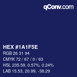 Color code: HEX #1A1F5E | qconv.com