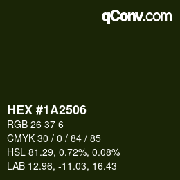 カラーコード: HEX #1A2506 | qconv.com