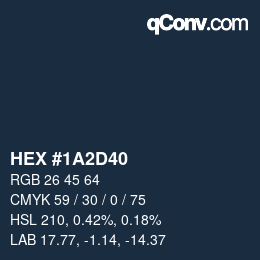 Color code: HEX #1A2D40 | qconv.com