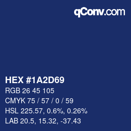 Color code: HEX #1A2D69 | qconv.com