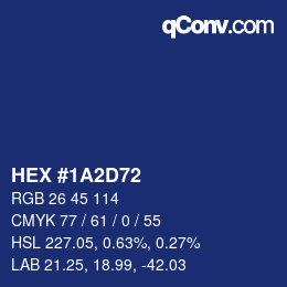 Color code: HEX #1A2D72 | qconv.com