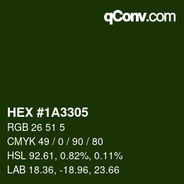 Color code: HEX #1A3305 | qconv.com