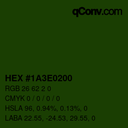 Farbcode: HEX #1A3E0200 | qconv.com