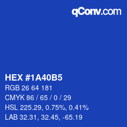 Color code: HEX #1A40B5 | qconv.com