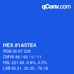 Color code: HEX #1A57E4 | qconv.com