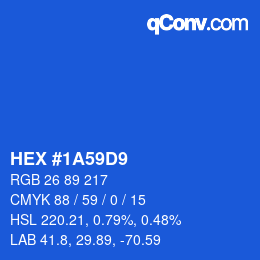 Color code: HEX #1A59D9 | qconv.com