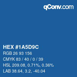 Color code: HEX #1A5D9C | qconv.com