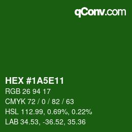 Color code: HEX #1A5E11 | qconv.com