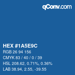 Color code: HEX #1A5E9C | qconv.com
