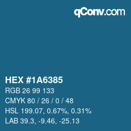 Color code: HEX #1A6385 | qconv.com