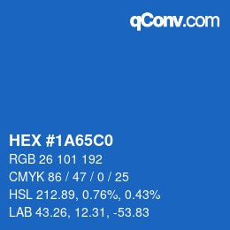 Color code: HEX #1A65C0 | qconv.com