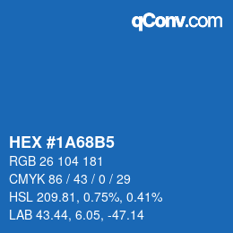 Color code: HEX #1A68B5 | qconv.com