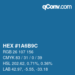 Código de color: HEX #1A6B9C | qconv.com