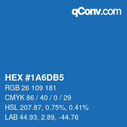 Color code: HEX #1A6DB5 | qconv.com