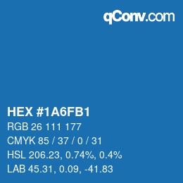 Color code: HEX #1A6FB1 | qconv.com