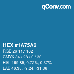 Color code: HEX #1A75A2 | qconv.com