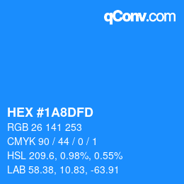 Color code: HEX #1A8DFD | qconv.com