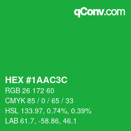 Color code: HEX #1AAC3C | qconv.com