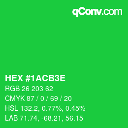 Color code: HEX #1ACB3E | qconv.com