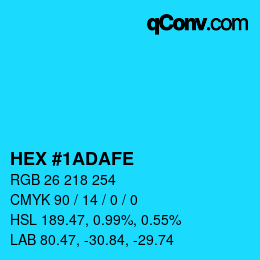 Color code: HEX #1ADAFE | qconv.com