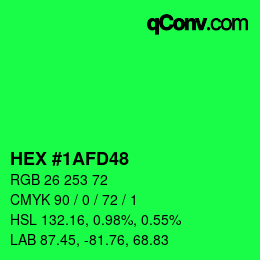 Color code: HEX #1AFD48 | qconv.com