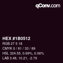 Color code: HEX #1B0512 | qconv.com