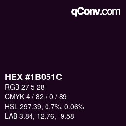 Color code: HEX #1B051C | qconv.com