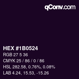 颜色代码: HEX #1B0524 | qconv.com