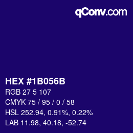 Código de color: HEX #1B056B | qconv.com