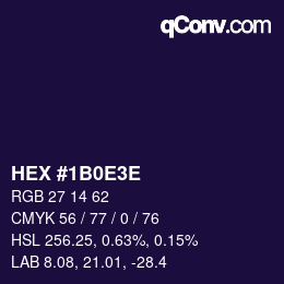 カラーコード: HEX #1B0E3E | qconv.com