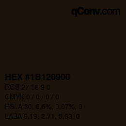 Color code: HEX #1B120900 | qconv.com