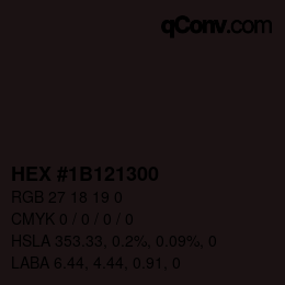 Color code: HEX #1B121300 | qconv.com