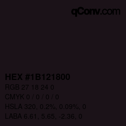 Código de color: HEX #1B121800 | qconv.com
