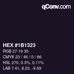 カラーコード: HEX #1B1323 | qconv.com