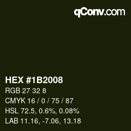 Color code: HEX #1B2008 | qconv.com