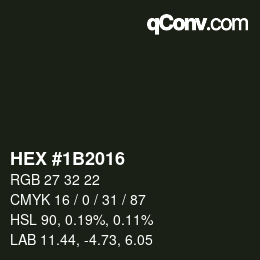 Color code: HEX #1B2016 | qconv.com