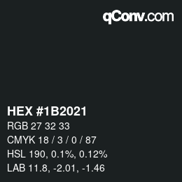 Color code: HEX #1B2021 | qconv.com